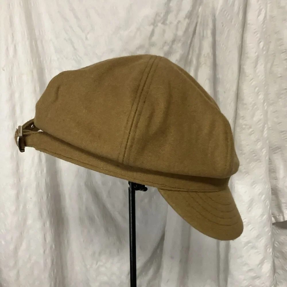 Betmar New York Beige Newsboy Cabbie Hat Women Adjustable Adult Polyester - Picture 5 of 11